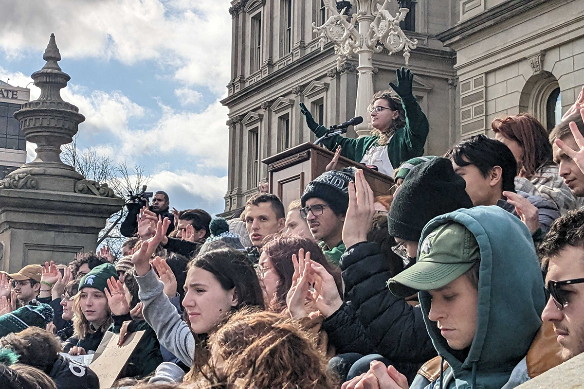MSU students at the Capitol 