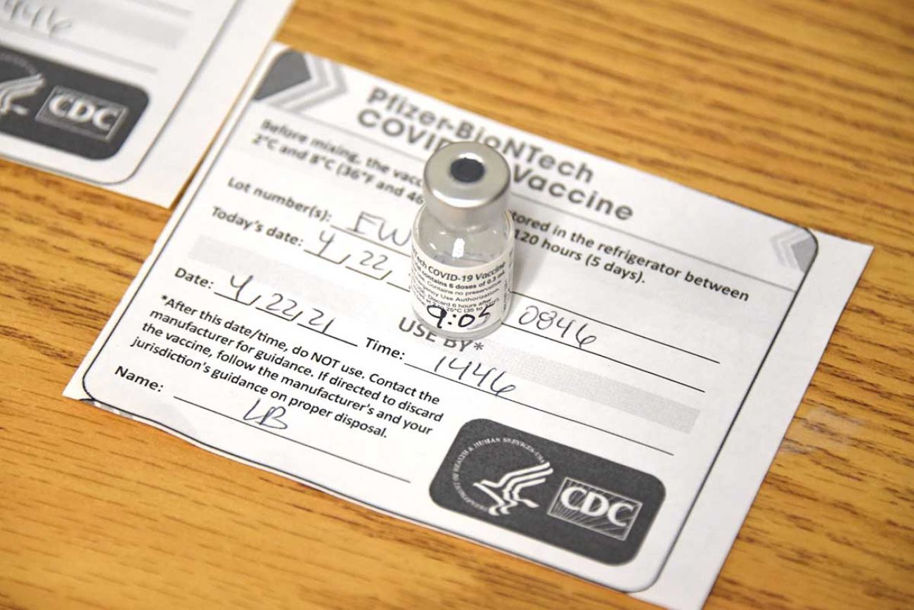 COVID-19 vaccine bottle