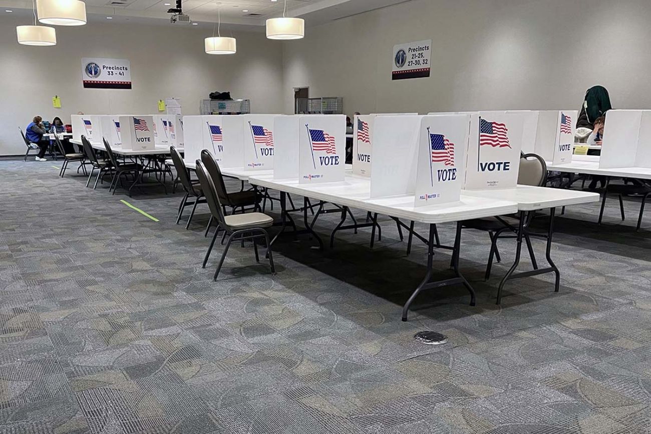 empty voting booths
