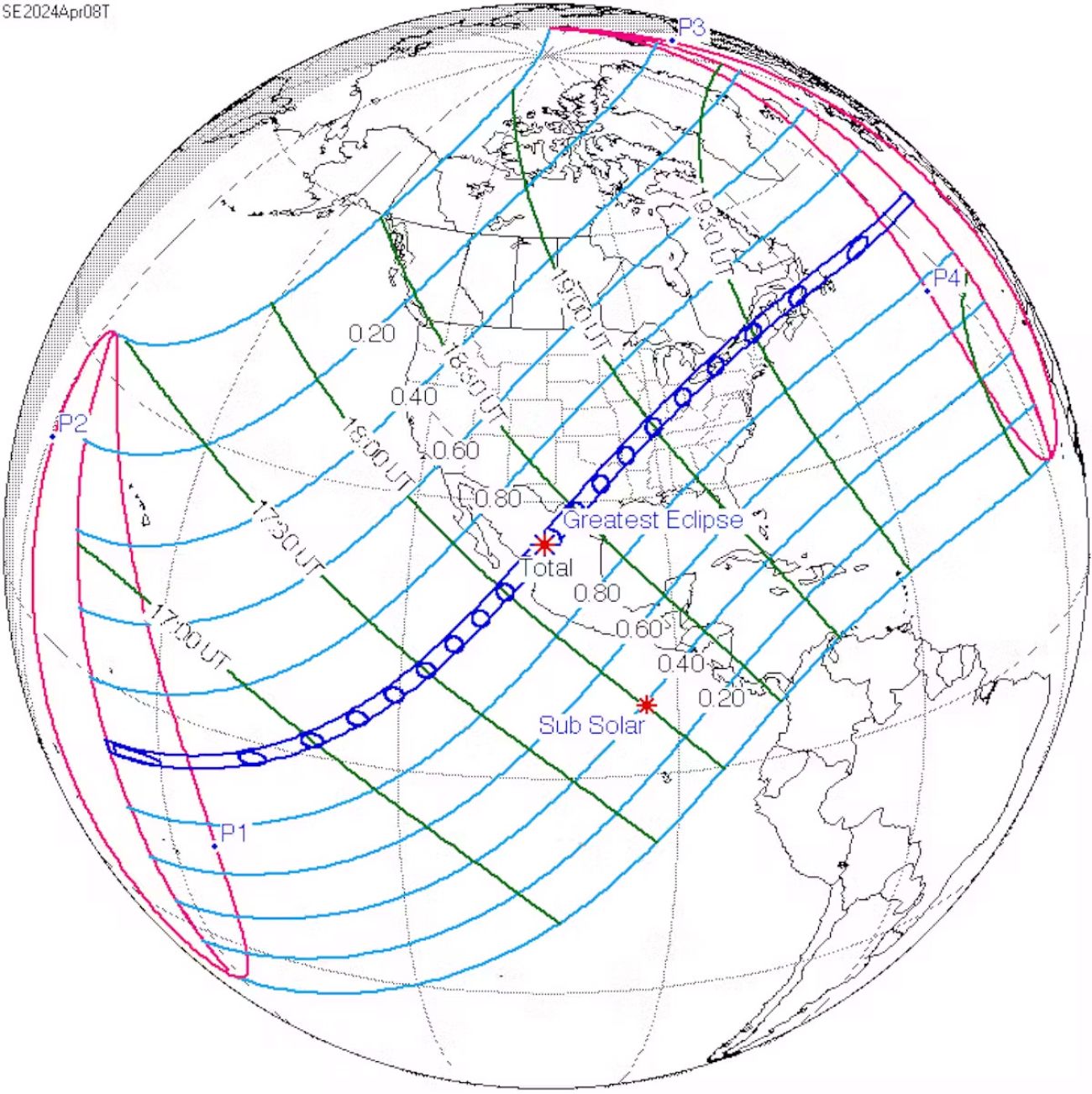 graphic showing the eclipse