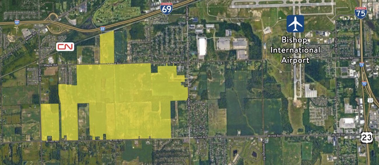 A map of the Flint-area megasite