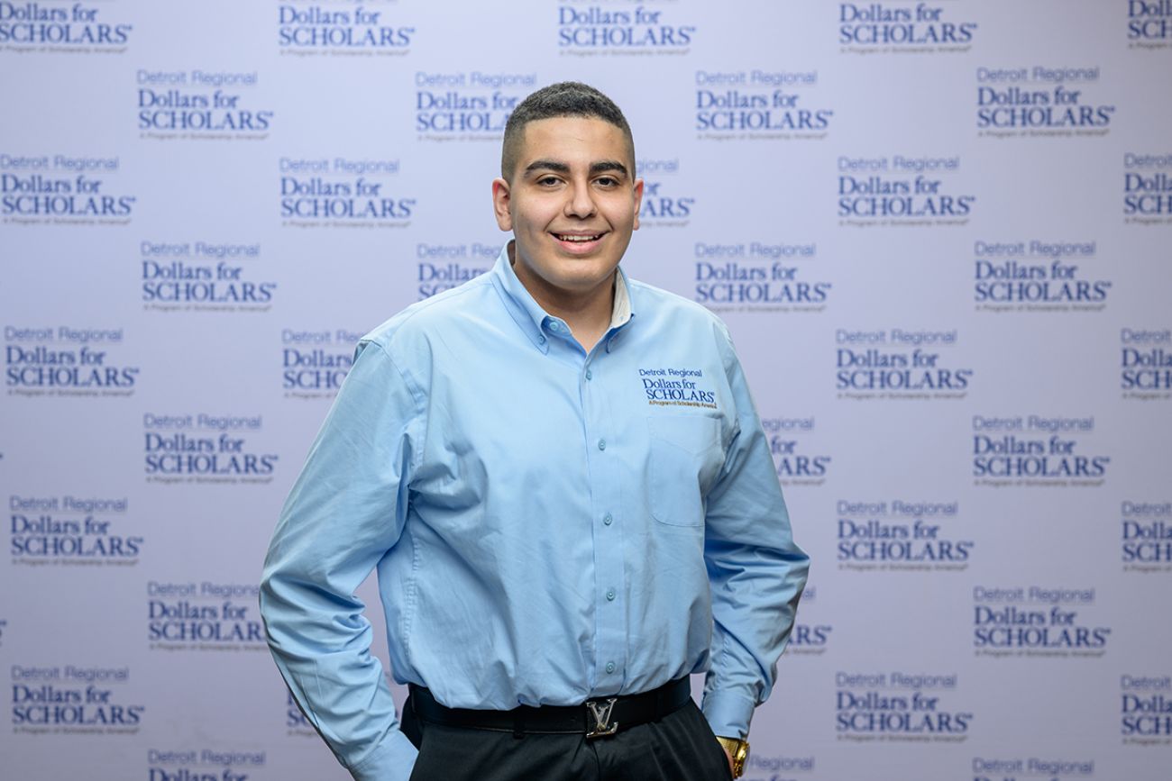 Yousif Salim wearing a light blue colored shirt.