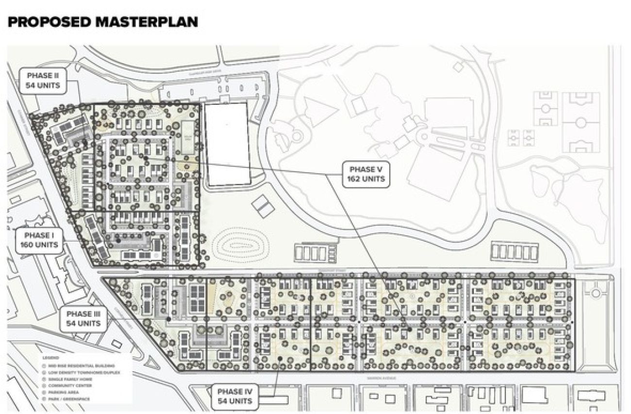 Blueprint for the planned redevelopment of the Villages at Parkside in Detroit