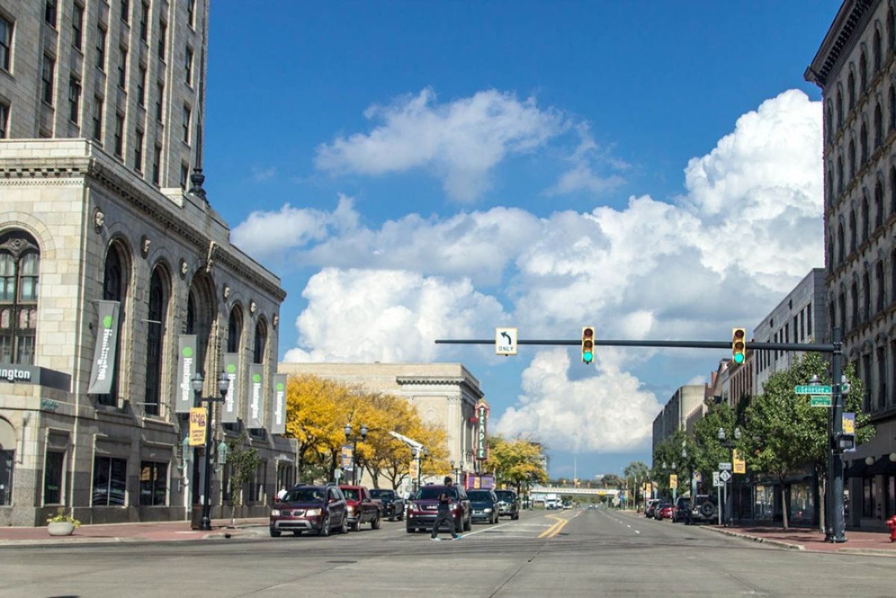 Downtown corner in Saginaw