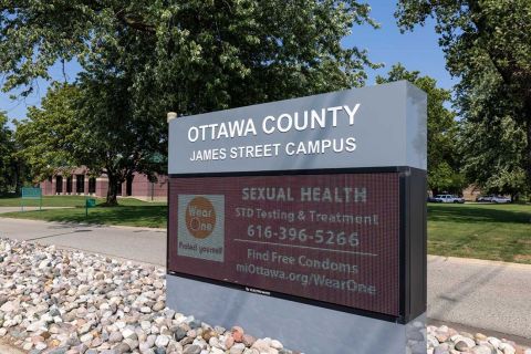 sign for ottawa county building 