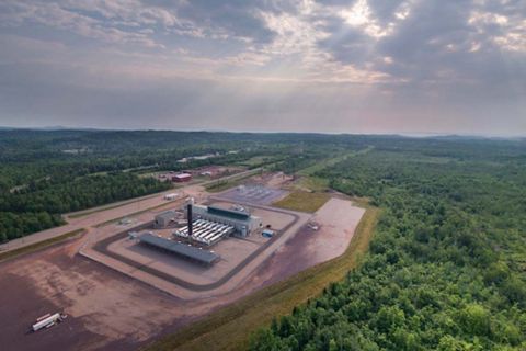 An aerial view of the natural gas station in Negaunee Township in Michigan.