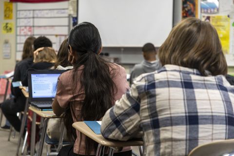 Kids in a classroom. 