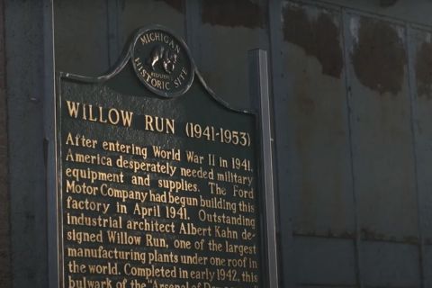 A sign for Willow Run. 