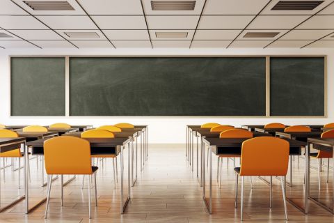 Classroom with chalkboard