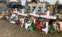 A memorial to the victims of the Oxford school shooting