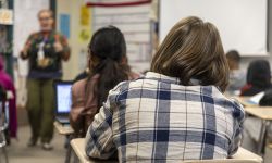 Students in the classroom. 