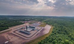 An aerial view of the natural gas station in Negaunee Township in Michigan.